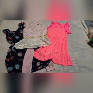 Girl's 6 Lot Of 4 Pieces Jucy Counter Sonoma Limited Too 2 Dresses Top Leggins